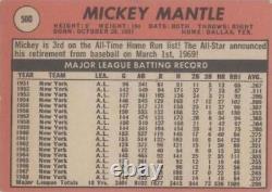 1969 Topps Last Name in Yellow #500 Mickey Mantle