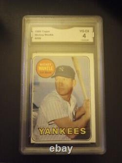 1969 Topps Mickey Mantle #500 GMA 4 GORGEOUS CARD
