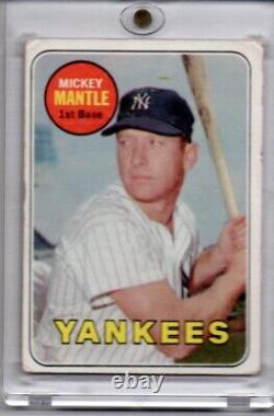 1969 Topps Mickey Mantle #500 (vg) Crease Free