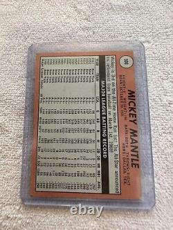 1969 Topps Mickey Mantle Card #500 Last Name In Yellow