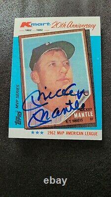 1982 Topps Kmart 20th Anniversary Mickey Mantle Autograph