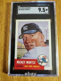 1991 Topps Archives Mickey Mantle Gem mint 9.5 Free shipping