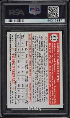 1996 Topps Finest'52 Refractor with Coating Mickey Mantle #2 PSA 9 MINT