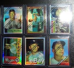 1996 Topps Finest Mickey Mantle Refractor complete 19 card set with film peel