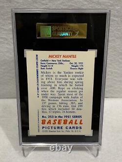 1996 Topps Mickey Mantle (1951 Bowman) (Commemorative Card #1 of 19) SGC GEM 10