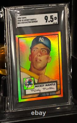 2008 Topps Mickey Mantle Gold Refractor Rookie MMR-52 SGC 9.5 HIGHEST GRADED