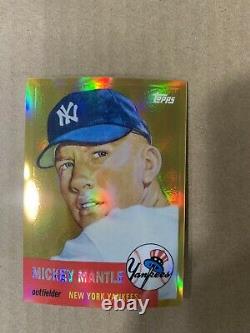 2008 topps mickey mantle gold refractor
