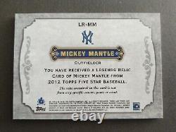 2012 Topps Five Star Legends Relic MICKEY MANTLE # /25