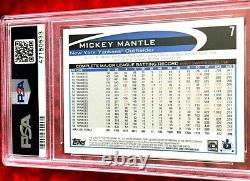 2012 Topps Mickey Mantle Error Card Gold Sparkle #7 Pop 7 Psa 10