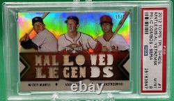 2012 Triple Threads Mickey Mantle Stan Musial RELIC SEPIA /27? PSA 9 No 10 HOF