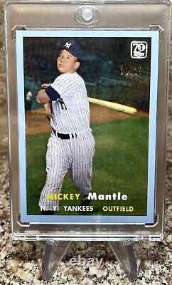 2021 TOPPS X MICKEY MANTLE COLLECTION 1957 REPRINT #12 Sky Blue #21/25