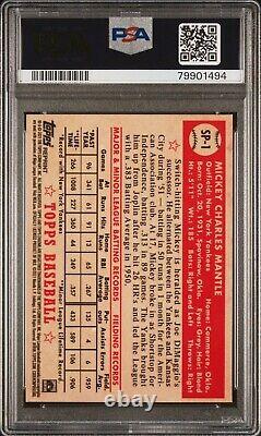 2021 Topps Chrome Platinum Anv Mickey Mantle Topps 1952 Recreate PSA 8 Yankees