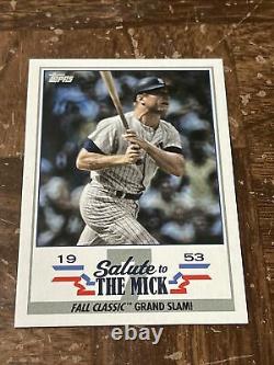 2022 Topps Series 1 Mickey Mantle Salute To The Mick STM-3 SSP 116,743 Odds