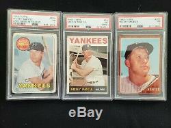 3 Topps Baseball Mickey Mantle Cards Low Psa Grade 1962, 1964 &1969 Cards