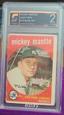 AUTHENTIC VINTAGE MICKEY MANTLE 1959 Topps #10 Baseball Card
