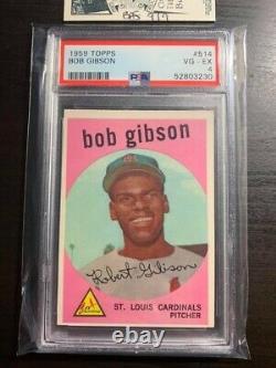BOB GIBSON 1959 TOPPS PSA 4 RC! /NEW LABEL/HIGH END BEAUTY With Sharp Edges