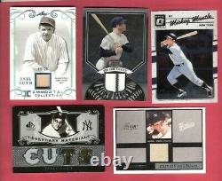 Babe Ruth Bat Mickey Mantle Roger Maris Game Used Jersey Billy Martin Pants Card