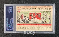 Boston Red Sox Ted Williams 1956 Topps #5 PSA Ex 5 White Back