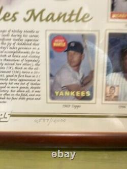 Framed Topps Mickey Mantle 1931-1995 card -releases poster /10000 Nice