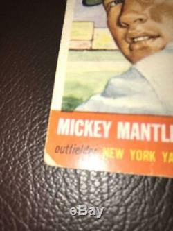 MICKEY MANTLE 1953 TOPPS BASEBALL CARD #82 NEW YORK YANKEES Poor