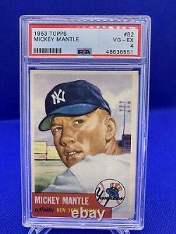 MICKEY MANTLE 1953 TOPPS CARD #82 PSA 4 UNDERGRADED (PWCC Top 30% Eye Appeal)