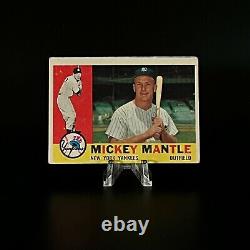 MICKEY MANTLE 1960 TOPPS #350 YANKEES GM Light wrinkles VINTAGE NICE LOOK