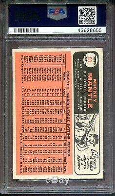 MICKEY MANTLE 1966 Topps Baseball Card #66 Graded PSA 5 EX (Centered #655)
