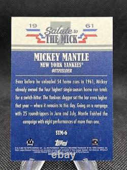 MICKEY MANTLE 2022 Topps Series 2 Salute to the Mick SSP Insert #STM-6 Yankees