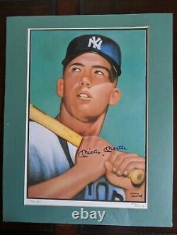 MICKEY MANTLE Iconic 1952 Topps Rookie Card Dvorak Lithograph #124 of 250