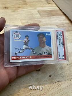 MICKEY MANTLE PSA 9 Topps MINT New York Yankees Man Cave Collector Card! 2006