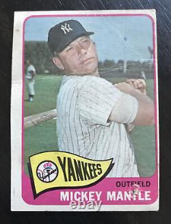 Mckey Mantle 1965 Topps! New York Yankees! LOW GRADE