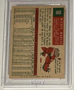 Mickey 7 Mantle 1959 Topps 10 PSA 1.5 FR MLB Baseball Card Yankees