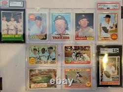 Mickey Mantle 10 card lot. 1961, 1966, 1967, 1968, 1969 plus 5 specialty cards