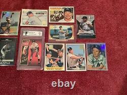 Mickey Mantle 12 Card Lot W Inserts Nice NMint Condition