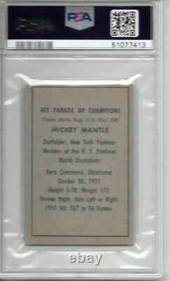 Mickey Mantle 1952 Berk Ross Psa 2! Centered/just Graded/rarertopps Rc
