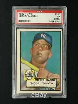Mickey Mantle 1952 Topps #311 Rookie Card Psa Graded Excellent 5 (mc)