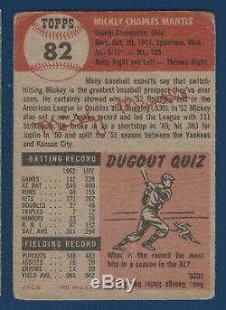 Mickey Mantle 1953 Topps 1953 No 82 Low Grade 20229
