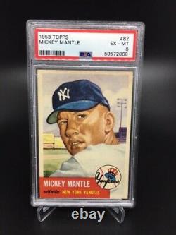 Mickey Mantle 1953 Topps PSA 6 Great Color and Centering (PWCC A)