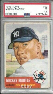 Mickey Mantle 1953 Topps Psa 1.5! Well Centered/just Graded/beautyhofer
