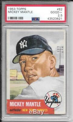 Mickey Mantle 1953 Topps Psa 2.5! Nicely Centered/eye Appeal/just Graded