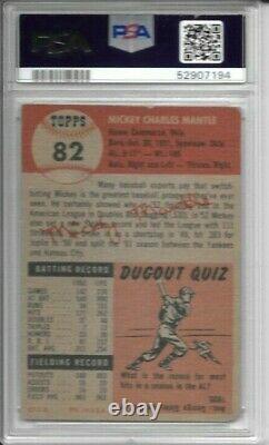 Mickey Mantle 1953 Topps Psa 2! Well Centered/just Graded/high End Beauty