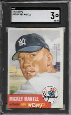 Mickey Mantle 1953 Topps Sgc 3! Centered/new Label! Iconic Card High End