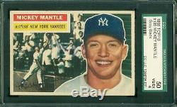 Mickey Mantle 1956 Topps #135 SGC 50 / 4 Great Image & Centered 50/50