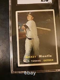 Mickey Mantle 1957 & 1959 Topps Graded (2 cards)
