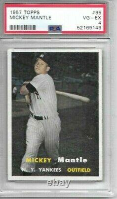 Mickey Mantle 1957 Topps Psa 4! Well Centered/just Graded/amazing Eye Appeal