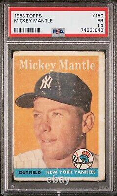 Mickey Mantle 1958 Topps PSA 1.5 #150 New York Yankees