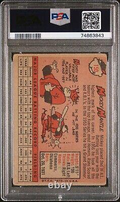 Mickey Mantle 1958 Topps PSA 1.5 #150 New York Yankees