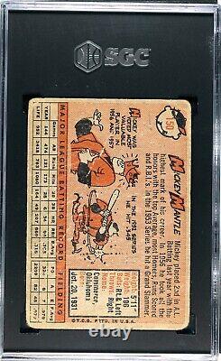 Mickey Mantle 1958 Topps SGC 1 Baseball Card New York Yankees Vintage MLB #150