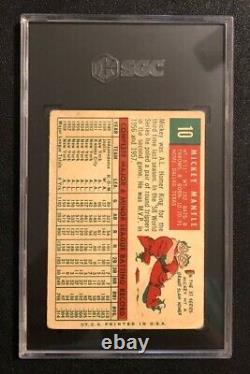 Mickey Mantle 1959 Topps SGC 1.5 Baseball Card New York Yankees MLB Vintage #10