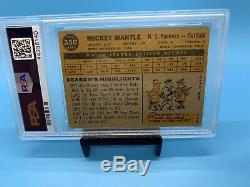 Mickey Mantle 1960 Topps 350. PSA 3/Very Good Authentic Vintage Graded. HOF